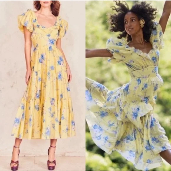 LoveShackFancy Emory Dress in Size 4 - Picture 4 of 14